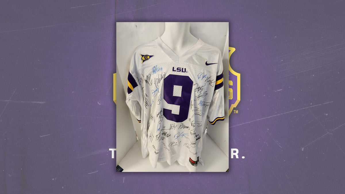 Awesome Artifacts Joe Burrow LSU Tigers 2019 National Champions Team Signed Jersey by Awesome Artifact