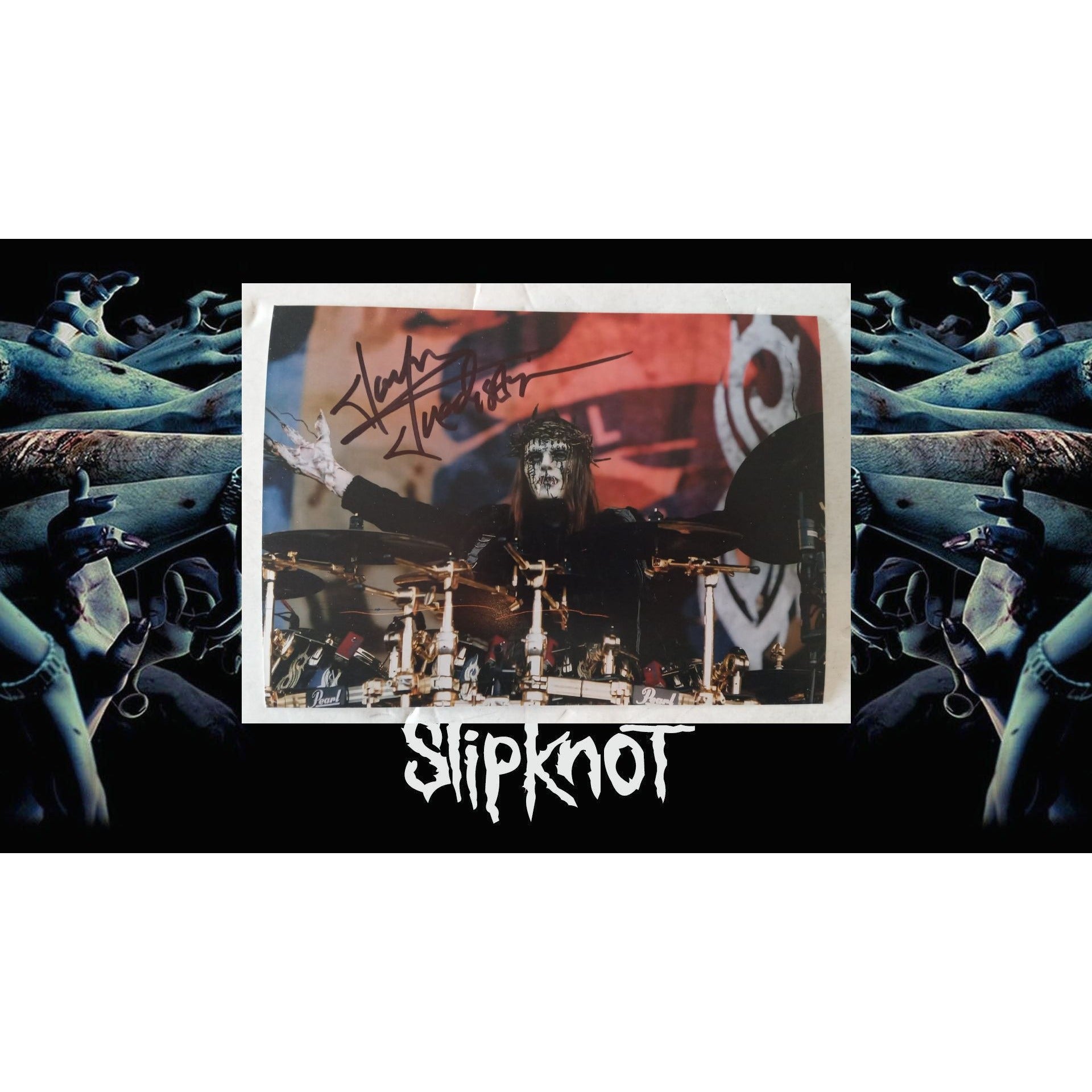 Joey jordison Slipknot 5x7 photo signed with proof - Awesome Artifacts