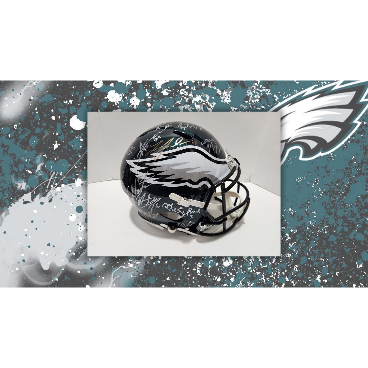 Philadelphia Eagles 2022-23 Riddell speed authentic helmet team signed –  Awesome Artifacts