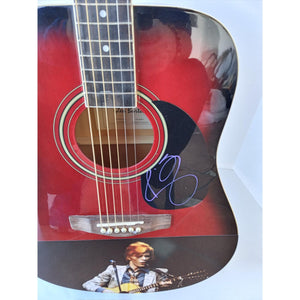 David Bowie one-of-a-kind Glen Burton full size acoustic guitar signed with proof