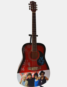 Mick Jagger, Charlie Watts, Keith Richards, Ronnie Wood one of a kind guitar signed with proof