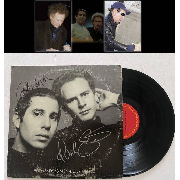 Paul Simon and Art Garfunkel Bookends original lp signed with proof