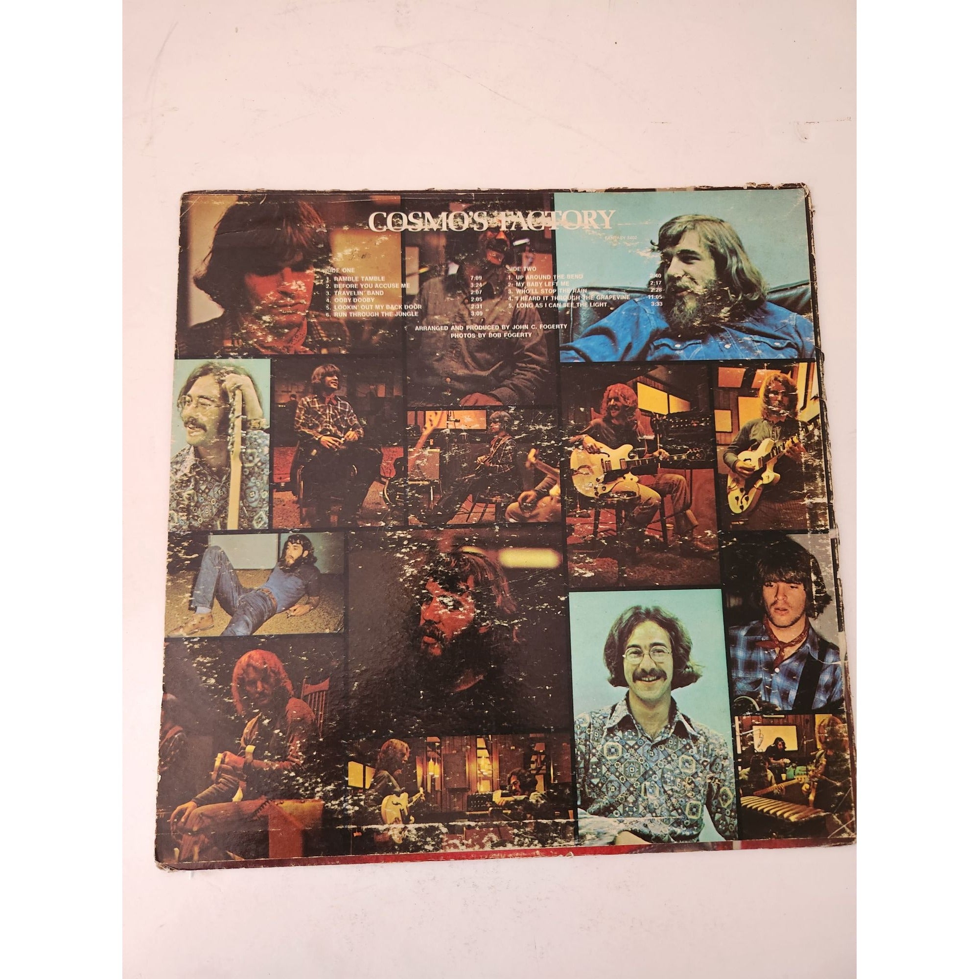 John Fogerty Doug Clifford Stu cook Creedence Clearwater Revival Cosmos Factory LP signed with proof