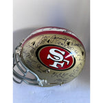 Load image into Gallery viewer, Brock Purdy Christian McCaffrey Deebo Samuel George Kittle San Francisco 49ers 2022/23 Schutt Speed Authentic team signed helmet with proof
