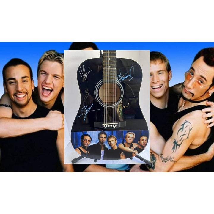 Backstreet Boys full size acoustic guitar signed with proof