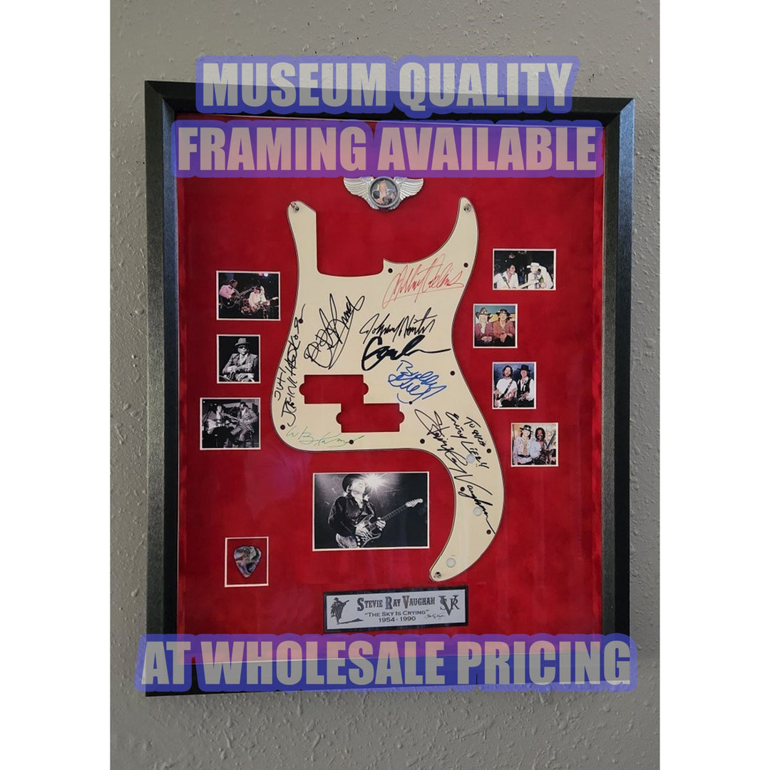 The Beastie Boys with Rick Rubin Stratocaster electric guitar pickguard signed with proof