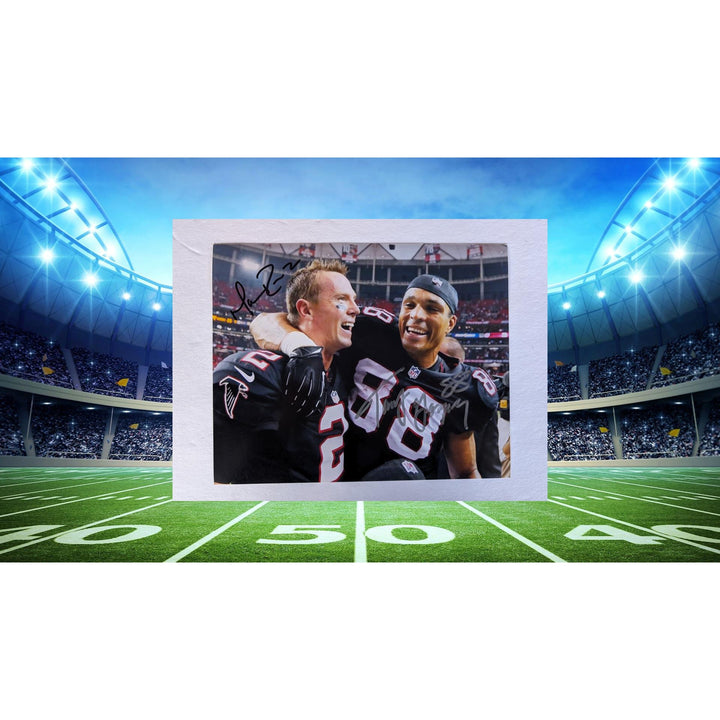 Tony Gonzalez and Matt Ryan Atlanta Falcons 8x10 photo signed