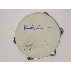 Paul McCartney and Ringo Starr The Beatles 10inch' tambourine signed with proof