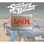 Load image into Gallery viewer, Burt Reynolds, Sally Field, Smokey and the Bandit metal license plate cast signed with proof
