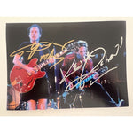 Load image into Gallery viewer, Angus Young of ACDC and Keith Richards of The Rolling Stones 5x7 photo sign with proof
