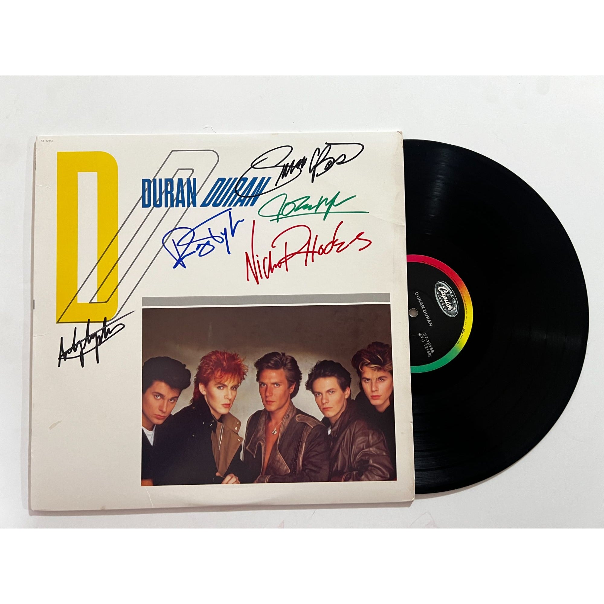 Duran Duran Simon Le Bon John Taylor Nick Rhodes Andy and Roger Taylor original LP signed with proof
