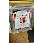 Load image into Gallery viewer, Kansas City Chiefs 2023-24 Patrick Mahomes size xl jersey signed 7 framed 42x32 with proof
