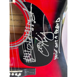 Load image into Gallery viewer, James Taylor and Carole King full size acoustic guitar signed with proof
