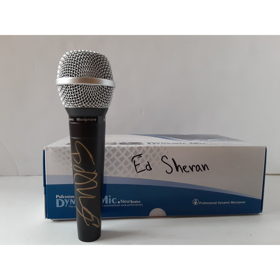 Ed Sheeran microphone signed with proof