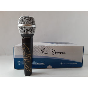 Ed Sheeran microphone signed with proof