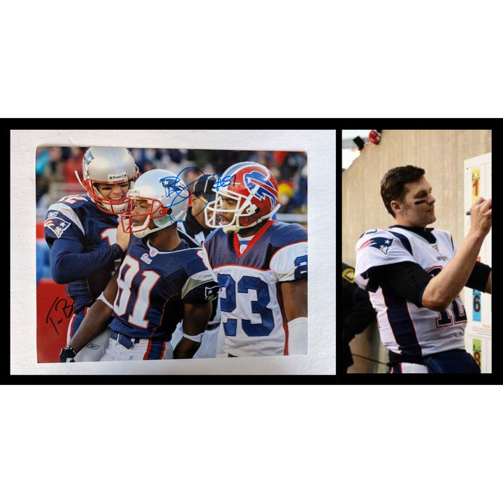 Deion Branch and Tom Brady New England Patriots Super Bowl MVPs 8x10 photo signed with proof