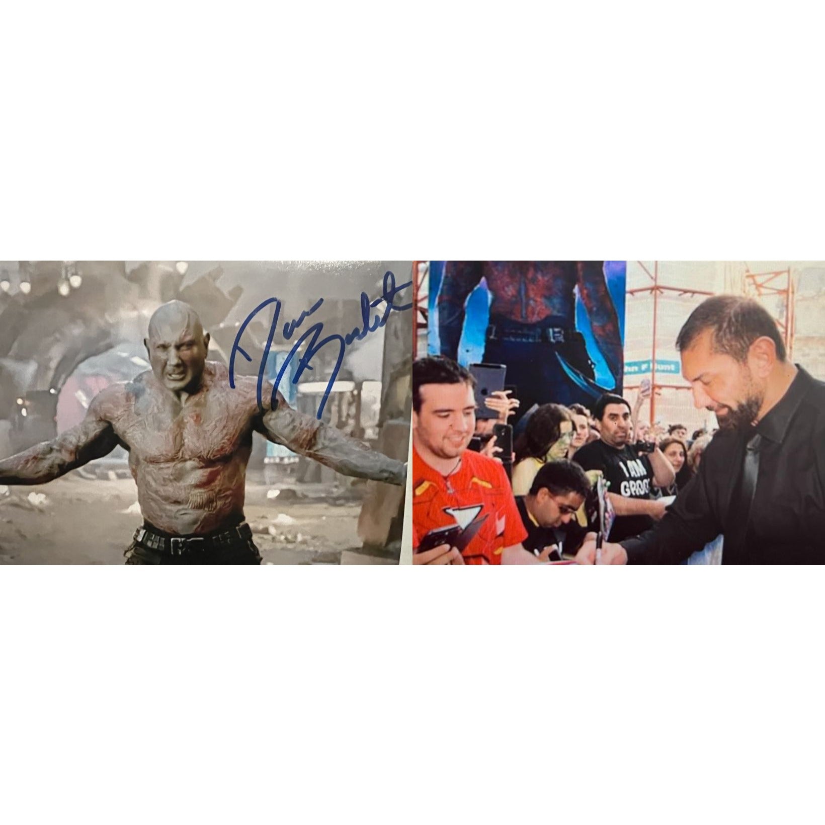 David Bautista  "Drax" in Marvels' Guardians of the Galaxy 5x7 photo signed with proof