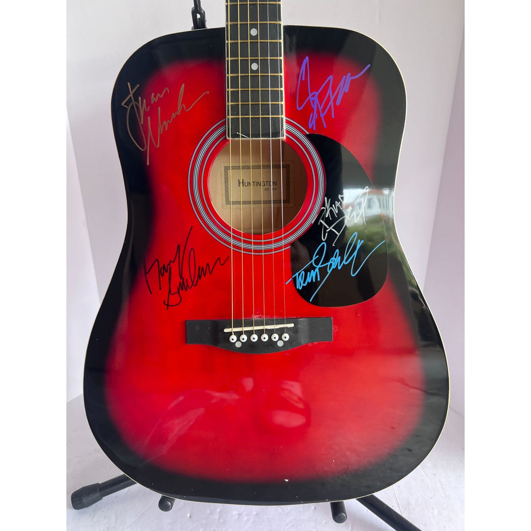 Boston Brad Delp Tom Scholz Sib Hashian Barry Goudreau Huntington full size acoustic guitar signed