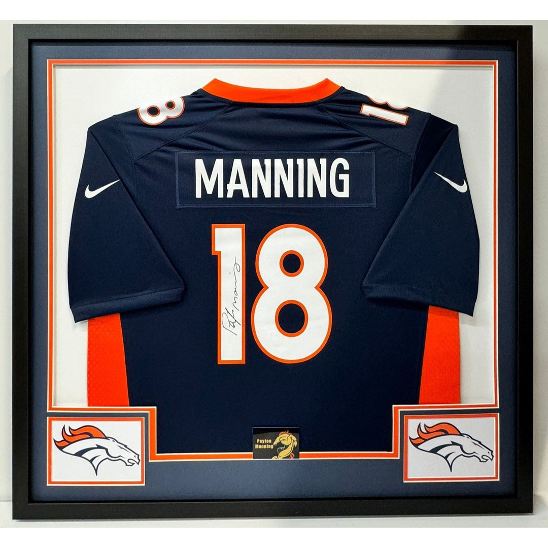 well Peyton Manning Denver Broncos game model jersey signed and framed with proof