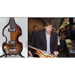 Load image into Gallery viewer, Paul McCartney left handed Hofner Bass guitar signed with proof
