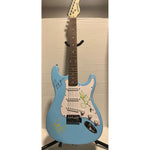 Load image into Gallery viewer, Geddy Lee Alex Lifeson Neil Peart Rush Stratocaster electric guitar signed with proof
