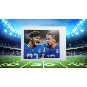 Detroit Lions Jared Goff and Aidan Hutchinson 8x10 photo signed with proof