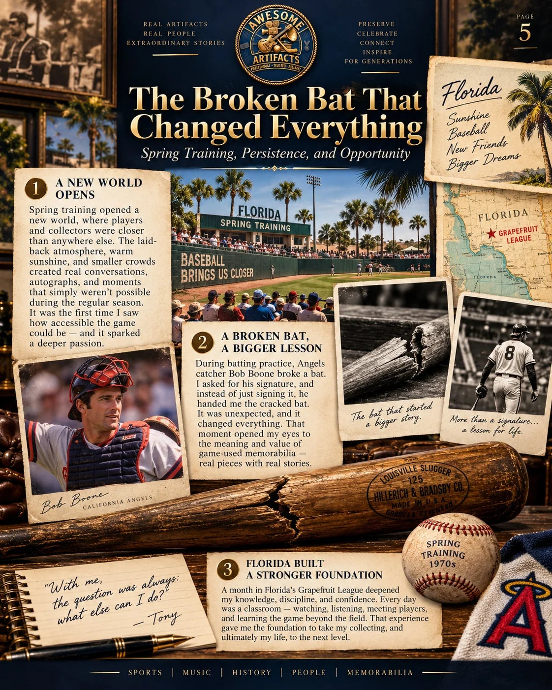 The Broken Bat That Changed Everything: baseball spring training and a memorable broken bat