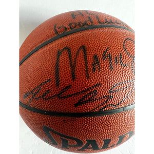 Kobe Bryant and Earvin Magic Johnson Spalding NBA basketball signed with proof