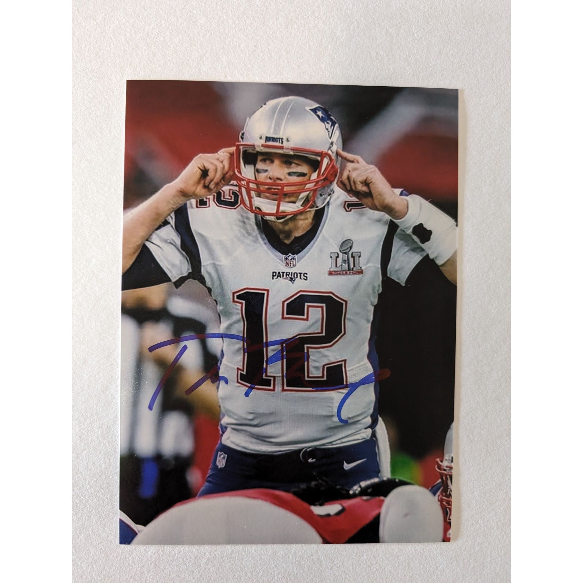 Tom Brady New England Patriots 5x7 photograph signed with proof