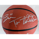 Load image into Gallery viewer, New York Knicks Jalen Brunson, Donte DiVincenzo, Tim Thibodeaux, Josh Hart, Spalding NBA Basketball full size signed with proof
