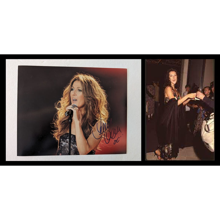 Celine Dion Titanic Grammy award-winning singer 8x10 photo signed with proof