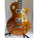 Load image into Gallery viewer, Rolling Stones Mick Jagger Ronnie Woods Charlie Watts Keith Richards Gold Les Paul  Electric full size quitar signed whit proff
