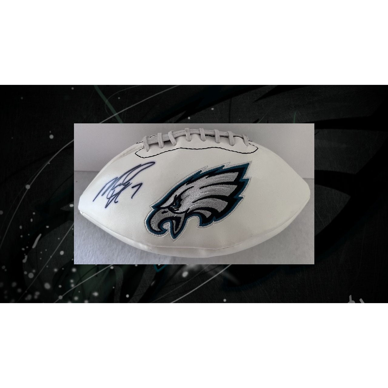 Philadelphia Eagles Michael Vick full size logo football signed