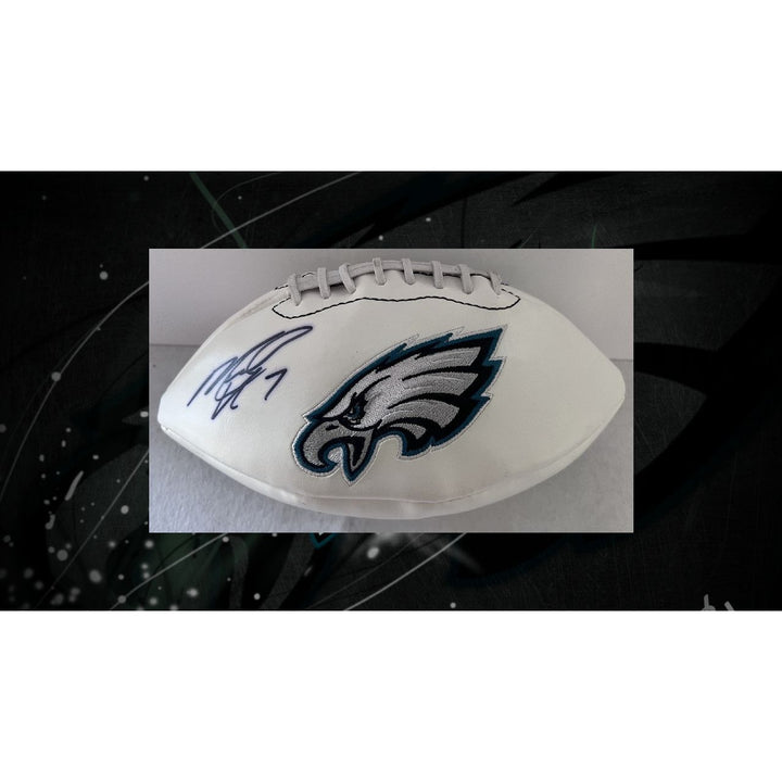 Philadelphia Eagles Michael Vick full size logo football signed