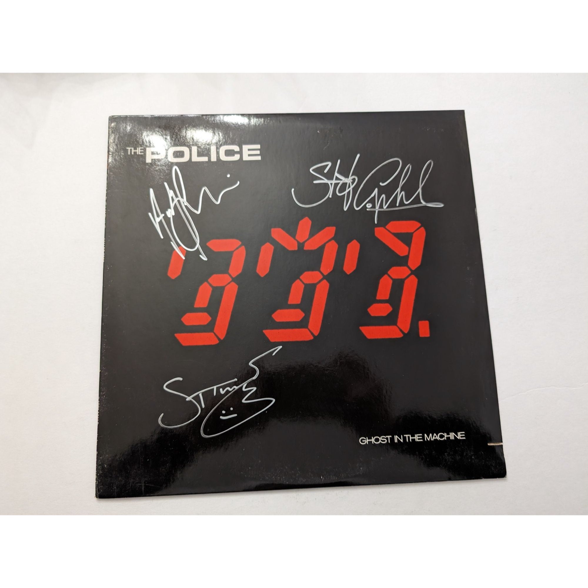 The Police Sting Gordon Sumner, Andy Summers Stuart Copeland Ghost in the Machine LP signed with proof