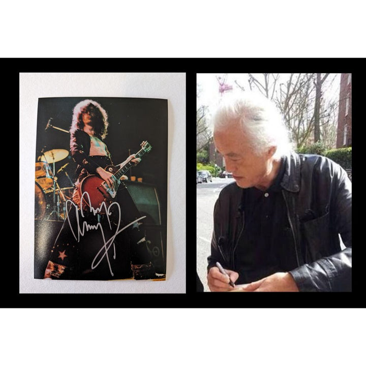 Jimmy Page Led Zeppelin 5x7 photograph signed with proof