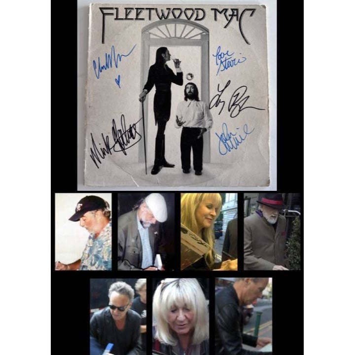 Fleetwood Mac Mick Fleetwood, Christine McVie, Stevie Nicks, Lindsey Buckingham, and John McVie LP signed with proof