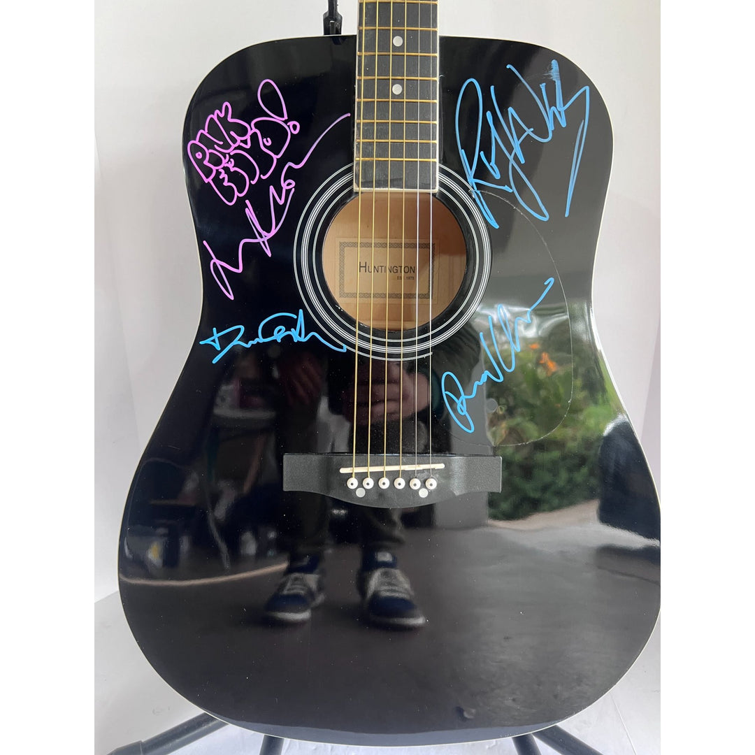 Pink Floyd David Gilmour, Roger Watters, Nick Mason, Richard Wright one of a kind acoustic guitar signed with proof