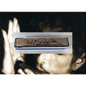 Bob Dylan Harmonica signed with proof