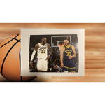 Load image into Gallery viewer, LeBron James Los Angeles Lakers Stephen Curry Golden State Warriors 8 x 10 photo signed with proof
