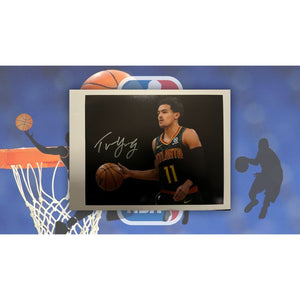 Trae Young Atlanta Hawks 8x10 photo signed with proof with free acrylic frame