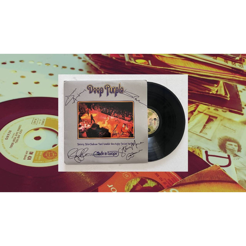 Ritchie Blackmore Deep Purple Made in Europa original lp signed with proof