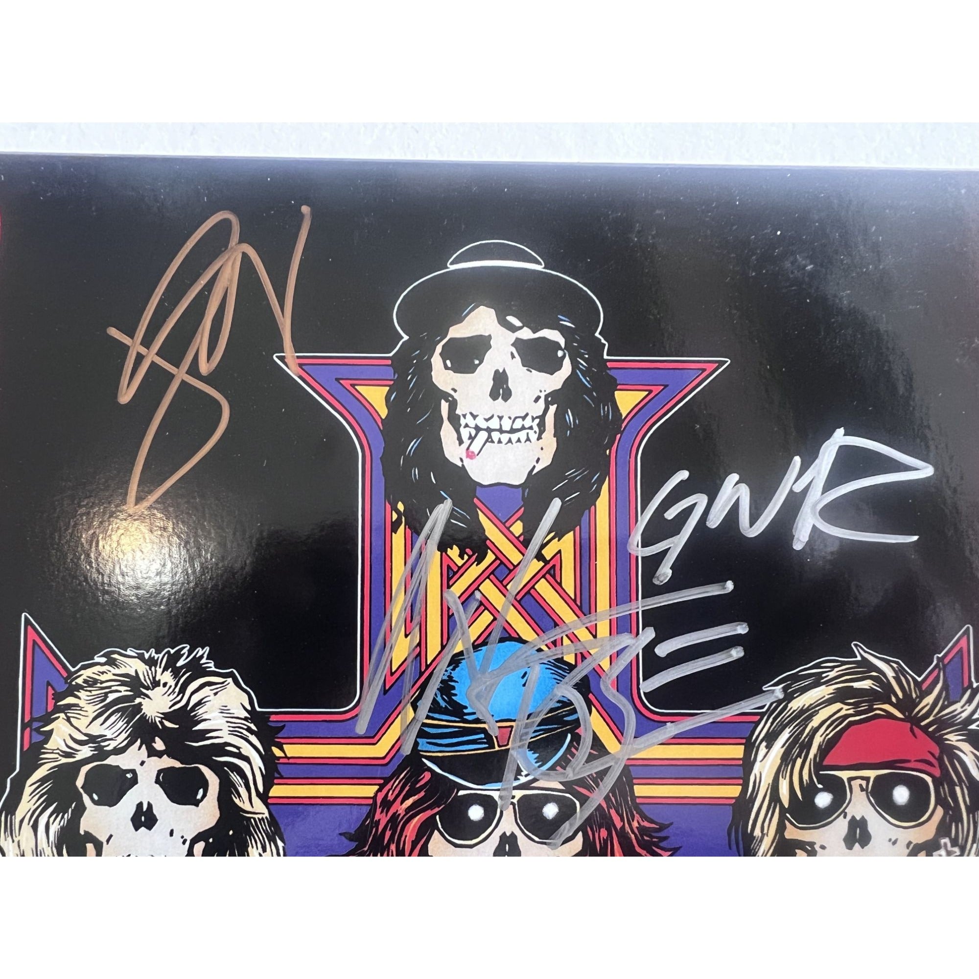 Guns n Roses, W. Axl Rose, Slash, Izzy Stradlin Appetite for Destruction album signed with proof