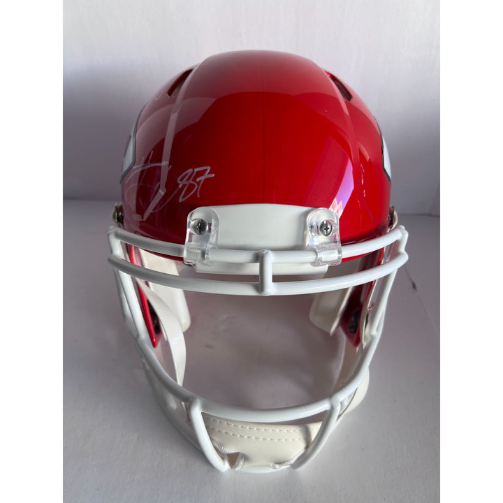 Patrick Mahomes Travis Kelce Tyreek Hill Riddell Speed pro model helmet signed with proof