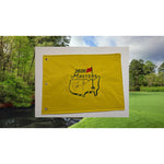 Load image into Gallery viewer, Dustin Johnson 2020 Masters champion Masters embroidered flag signed with proof
