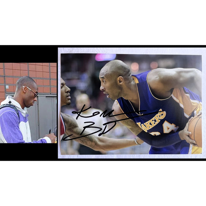 Kobe Bryant Los Angeles Lakers 5 x 7 photo signed with proof