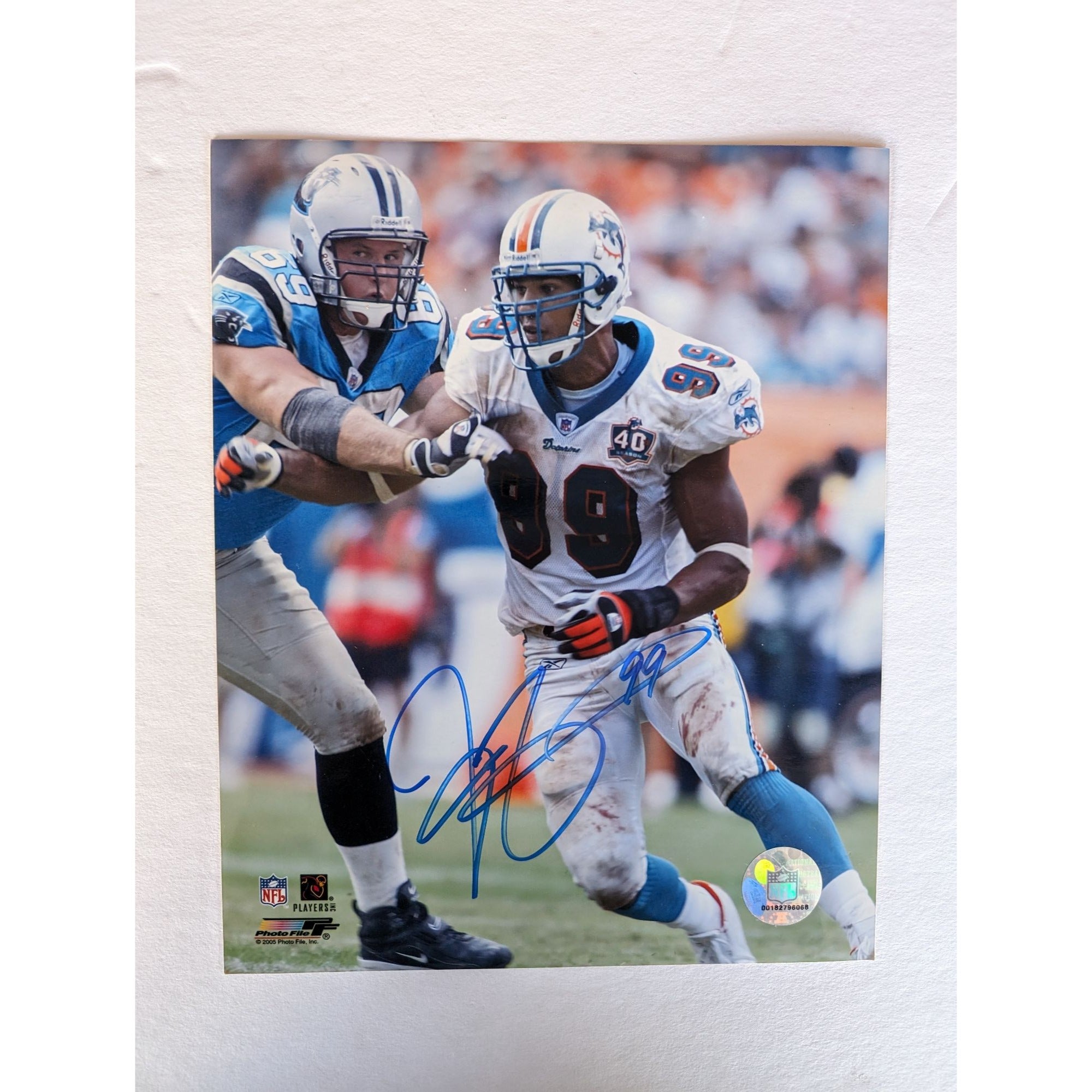 Jason Taylor Miami Dolphins NFL Hall of Famer 8x10 photo signed