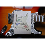 Load image into Gallery viewer, The Beastie Boys with Rick Rubin Stratocaster electric guitar pickguard signed with proof
