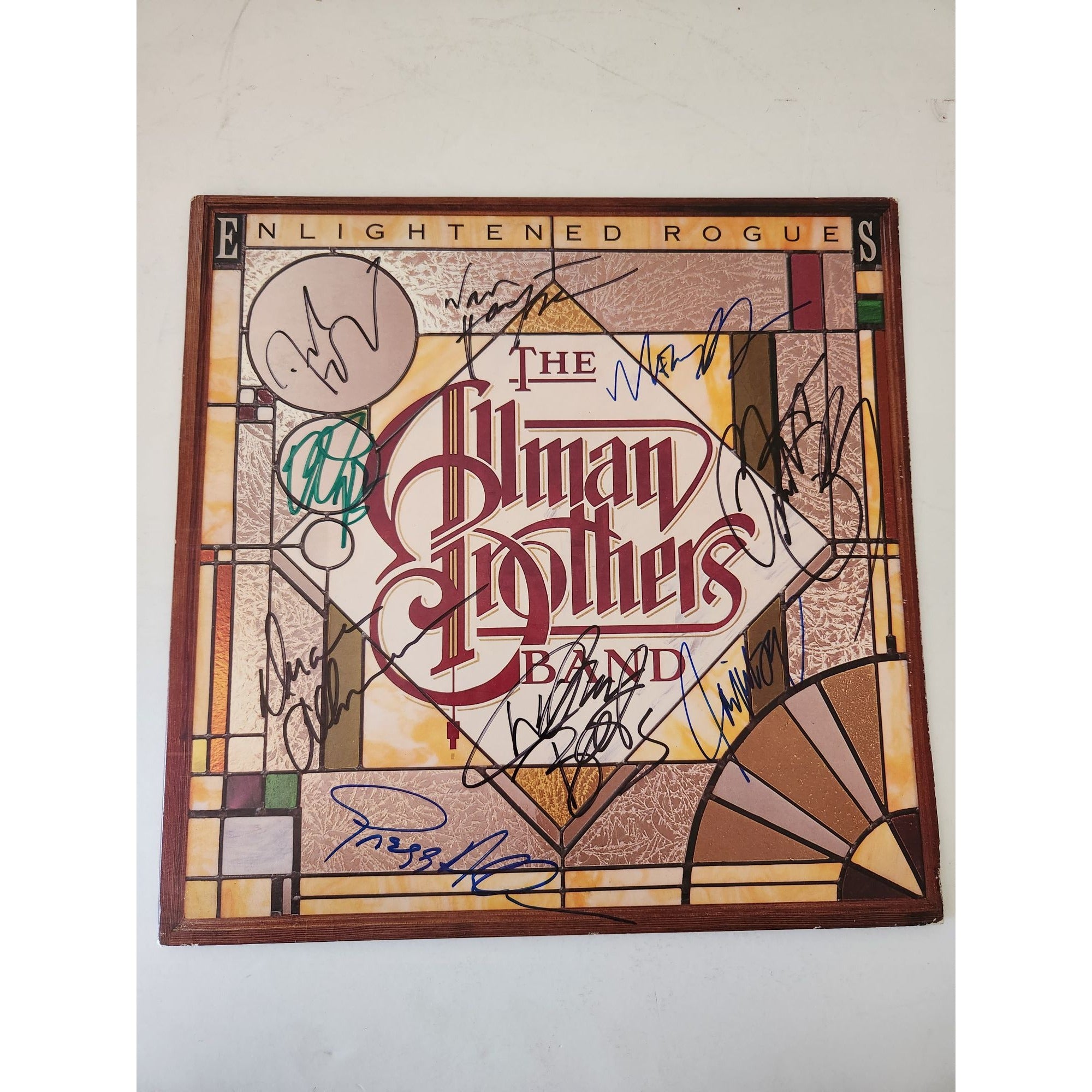 Greg and Dwayne Allman Dickey Betts and Enlightened Rogues lp signed with proof