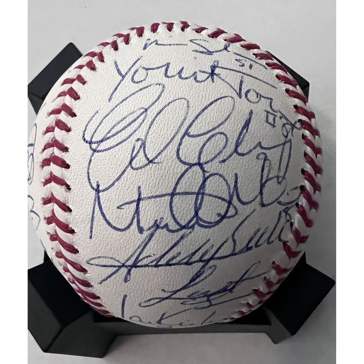 Adrian Beltre Ian Kinsler Michael Young Texas Rangers American League champions team signed baseball